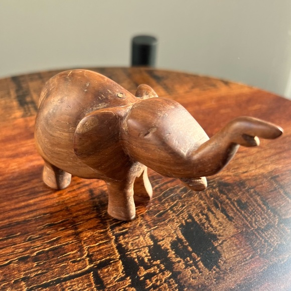 Wooden Elephant Figurine - Picture 2 of 11